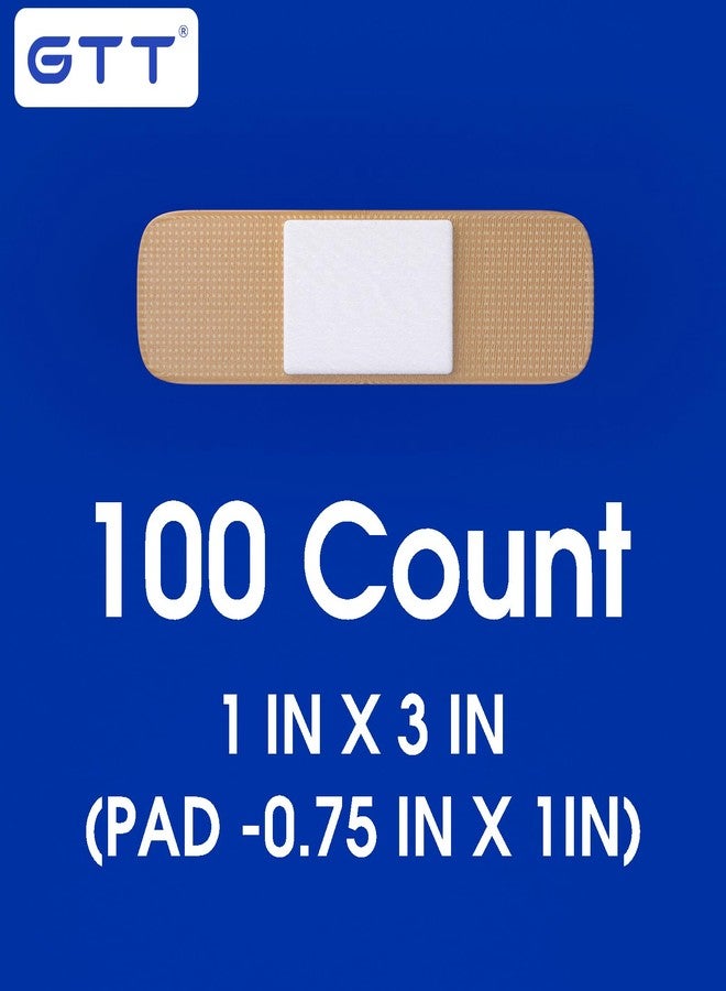 GTT Brand Sterile Flexible Fabric Adhesive Bandages, Comfortable Flexible Protection & Wound Care for Minor Cuts & Scrapes, Pad Designed to Cushion Painful Wounds, One Size 1x3-inch, 100 ct - Image 5